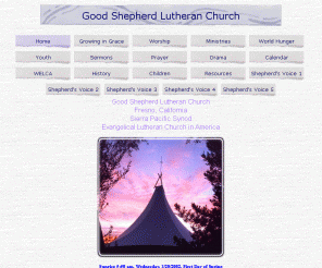 goodshepherdfresno.org: Good Shepherd Lutheran Church.....we offer Christ's unchanging salvation to a changing world.
Good Shepherd's Mission Statement:  We offer Christ's unchanging salvation to a changing world.