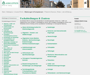 knorpelzelltransplantation.com: Fachabteilungen & Zentren - Asklepios Klinik St. Georg
Fachabteilungen & Zentren - Asklepios Klinik St. Georg