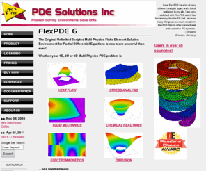 flexpde.com: FlexPDE finite element model builder for Partial Differential Equations
FlexPDE, a general purpose scripted finite element model builder for partial differential equations.