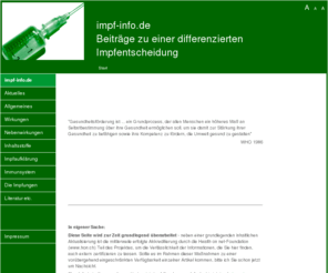 impfungen-bei-kindern.info: Intro
Impf-Info - Beiträge für eine differenzierte Impfentscheidung