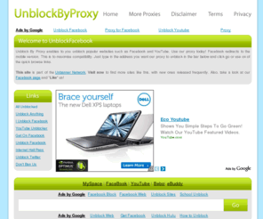 unblockbyproxy.info: Unblock By Proxy | Unblock Facebook & YouTube
Unblock By Proxy enables to you unblock popular websites such as Facebook and YouTube. Use our proxy today!