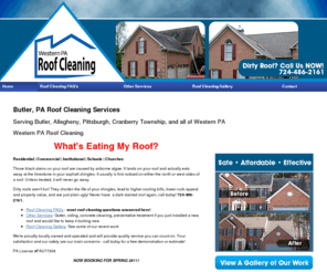 westernparoofcleaning.com: Roof Cleaning Services Butler, PA - Western PA Roof Cleaning
Western PA Roof Cleaning provides roof cleaning services to Butler, PA. Safe affordable effective. Call 724-486-2161 for more details.