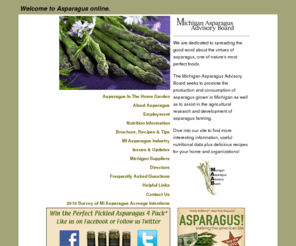 asparagus.com: Everything About Asparagus... and More!
Home of the Michigan Asparagus Advisory Board and Esparrago Asparagus Guacamole