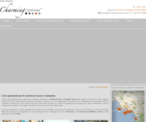 charmingcampania.com: Campania Hotel - Selezione di hotel e servizi di lusso per vacanze in Campania by Charming-Campania.com
Charming-Campania.com specialista delle vacanze di lusso in Campania presenta una raffinata selezione di hotel di lusso, benessere e noleggio imbarcazioni in tutta la Campania