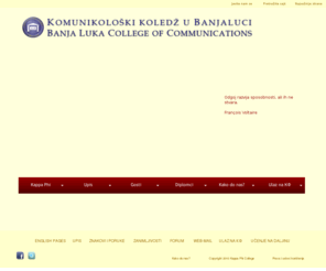 komunikologija.org: Komunikološki koledž u Banjaluci Kapa Fi - Banja Luka College of Communications Kappa Phi
