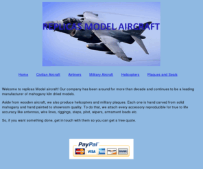 replicasmodelaircraft.com: Replicas Model Aircraft
An online store that sells desktop models made from mahogany wood.