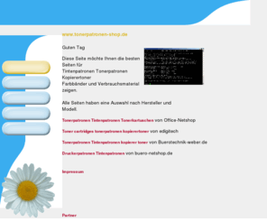 tonerpatronen-shop.de: Tinte Toner Verbrauchsmaterial
Info Site fr Toner und Verbrauchsmaterial von Tintenstrahl und Laserdruckern
