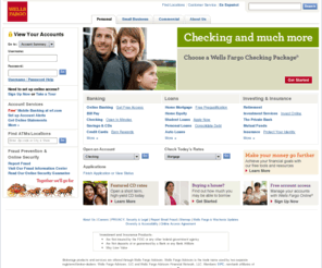 wellssfargo.com: Wells Fargo Home Page
Start here to bank and pay bills online. Wells Fargo provides personal banking, investing services, small business, and commercial banking.