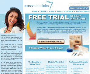easy white labs teeth whitening directions