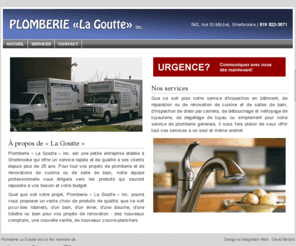 plomberielagoutte.com: Plomberie La Goutte Inc. - Accueil
Les services offerts par Plomberie La Goutte inc.