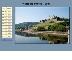 wuerzburg-photos.org: Würzburg Photos 2007
Our wonderful vacation in Würzburg, Germany. 