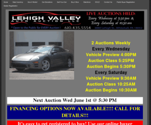 allentownautoauction.com: Allentown Public Auto Auction
The Allentown Auto Auction (AAA) is a public auto auction positioned in the lehigh valley.  The AAA public auto auction sells cars, trucks, suvs, motorcycles, and boats at wholesale prices from such sources as new car trade-ins, bank repossessions, donation vehicles, etc.