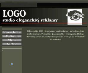 eleganckareklama.com: Studio eleganckiej reklamy LOGO - usługi reklamowe
teczki firmowe, litery 3D STYRODUR, reklama na samochodach, potykacz reklamowy, Kreacja marki, identyfikacja wizualna, planowanie kampanii reklamowych, Reklama Białystok, białystok, ulotka, katalog, wizytówka, prezentery grawerowane, tabliczki grawerowane, stojaki reklamowe, roll-up, x-banner, scianki reklamowe, standy, szyldy, reklama, bilboardy, kasetony, grafika, studio, GRAFICZNE, agencja reklamaowa, logo studio, logo białystok, studio reklamy, elegancka reklama, reklama Białystok, szyldy, gabloty, reklama świetlna, banery, gabloty świetlne, agencja reklamowa białystok, reklama bialystok, banery bialystok, standy białystok, banery białystok, szyldy białystok, gabloty, gabloty białystok, poligrafia, druk, drukarnia,  loga, LOGOTYPY, PROJEKTOWANIE wizytówek, elementy graficzne, baner, kalendarze, baner reklamowy, wydruki na PCV, kasteon podświetlany, pylon reklamowy, teczki firmowe, litery 3D STYRODUR, reklama na samochodach, potykacz reklamowy, Kreacja marki, identyfikacja wizualna, planowanie kampanii reklamowych, Reklama Białystok, studio eleganckiej reklamy, elegancka reklama