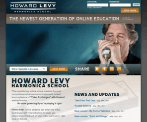 howardlevyharmonicaschool.com: Howard Levy Harmonica School |
Grammy Award winner, Howard Levy teaches harmonica lessons online including cross harp, jazz harp, blues harp and folk tunes and classical tunes.  Video exchange with Howard is also available. Free harmonica available.