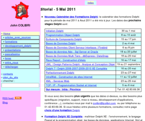 jcolibri.com: Code Source, Formation Delphi, Développement Delphi, Articles techniques, Pascalissisme, Livres Delphi, Expert Delphi - Formations Delphi, Cours Delphi, Stage Delphi, Delphi Training
codes sources Delphi, articles techniques, Développements Delphi sur mesure, Formation Delphi: Delphi, Bases de Données (Interbase, Firebird, Oracle, Sql Server, ADO), programmation orientée objet, développement Internet (WebBroker, Intraweb, ASP.Net), UML et Design Patterns, index du magazine Pascalissime, Formateur Delphi, Développeur Delphi, conférencier Delphi, Expert Delphi, livres COLIBRI, CV