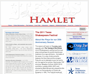 texasshakespeare.com: Texas Shakespeare Festival: The Premier Professional Theatre in East Texas
The Texas Shakespeare Festival is the premier professional regional theatre an with international reputation.