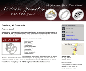 andressjewelry-daphneal.com: Diamonds Saraland, AL - Andress Jewelry
Andress Jewelry offers high quality jewelry and unique treasures like diamonds at exceptional prices to the Saraland, AL area. Call 251-675-9020.