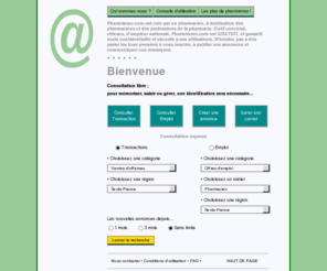 pharmimmo.com: Pharmimmo : les annonces des pharmaciens
Annonces ventes et recherches de pharmacies.