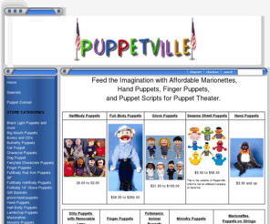 puppetvillepuppets.com: Puppets and Marionettes for Home Ministry and School.
Puppets, Marionettes, Hand puppets and Finger puppets for all ages. Puppets, puppet scripts and the puppet theatre to perform on. Great for teaching and puppet ministry. TJOOS-16839752