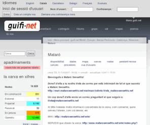matarosensefils.net: Mataró | guifi.net
Benvinguts a Mataró Sensefils!   	Dona't d'alta a la nostra llista de correu per està informant de tot el que succeix a Mataró Sensefils.