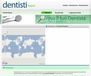 dentistinapoli.com: Dentisti Napoli
I migliori dentisti di Napoli, cerca gli indirizzi ei numeri di telefono, la prevenzione è importante fissa un appuntamento con i dentisti di Napoli.