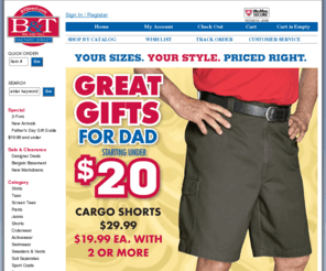 bvdirect.com: BTDirect.com - Big & Tall Men's Clothing
BTDirect.com is a quality provider of big & tall clothing for men at reasonable prices. Great selection in sizes 1X-6X, XLT-5XLT.