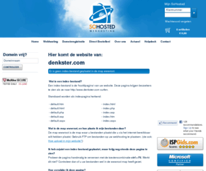 denkster.com: Webhosting Domeinregistraties SoHosted
Deze domeinnaam is geregistreerd door een klant van SoHosted, vanaf  1,50 snel, betrouwbaar en eenvoudig online.