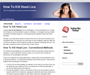 killheadliceblog.com: | How To Kill Head Lice
Learning how to kill head lice can be challenging. I've encountered the fun of trying to kill head lice on three different occasions. Normally, it is brought