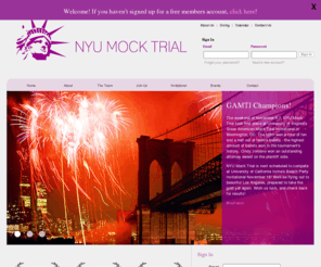 nyumocktrial.org: New York University Mock Trial
The Official Site for New York University's Mock Trial team. The NYU Mock team is currently 2009 - 2010 National Champion!