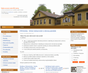 restaurovat.com: CSCstavby - divize restaurování a obnovy památek
Joomla! - nástroj pro dynamický portál a redakční systém