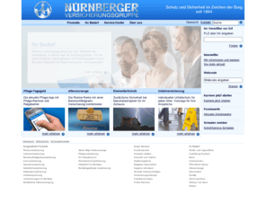 nuernberger-versicherungen.info: < NÜRNBERGER Versicherungsgruppe > - NÜRNBERGER
Das Leistungspaket der NÜRNBERGER Versicherung: Lebensversicherung, Haftpflichtversicherung, Autoversicherung, Baufinanzierung, Beamtendarlehen, Unfallversicherung, Fondsversicherung, Riesterrente ...