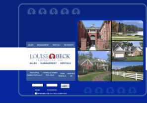 rentinchapelhill.com: Louise Beck Properties - Sales * Management * Rentals
Real Estate and Rental Resource in Chapel Hill, NC, Durham, Orange County, Wake County, Raleigh, Hillsborough.  Property Management, Real Estate Sales, Real Estate Broker, Rental Information for Tenants.