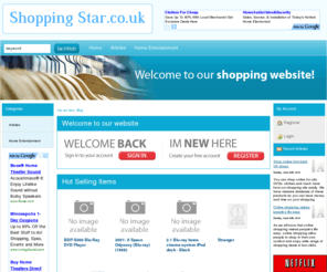 shoppingstar.co.uk: Shop Online,Shopping,Clothes,Electronics,Gifts, Books,TVs,Games,DVDs,CDs,Shoes
UK shopping site compare online shops so you can buy cheap clothes, gifts, electronics, books, TVs, video games, DVDs, music CDs, shoes, home appliances, shops and stores.