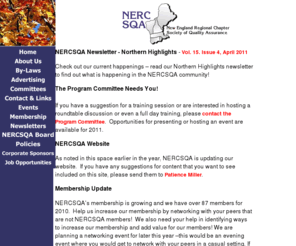 nercsqa.org: New England Regional Chapter - Society of Quality Assurance (NERCSQA)
New England Regional Chapter Society of Quality Assurance