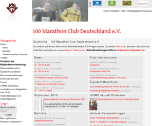 100marathon-club.de: Home: 100MC
100 Marathon Club Deutschland e.V. Vereinswebseite - Infos über Marathon, Marathonstatistiken und mehr ...