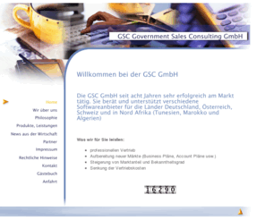 gscgmbh.com: GSC GmbH 2011
eGovernmentDigitaleFormulareVertriebsberatungLucomCosinexWebhostingINXIRELUCOMTONBELLER