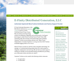 myonsitepower.net: E-Finity Distributed Generation, Capstone MicroTurbine distributor, turbine generators
E-Finity Distributed Generation, distributor for Capstone MicroTurbine offers a compact, turbine generator.