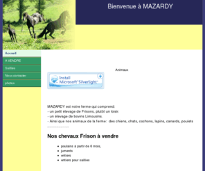 mazardy.com: Frison, Frisonne, Friezen, France, Limousin, Pays Bas
