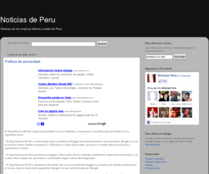 peru-noticias.net: Noticias de Peru
Noticias Peru, Noticias de Peru, Peru Noticias, Diarios de Peru, Actualidad en Peru, Noticias de Hoy Peru, Noticias del dia Peru