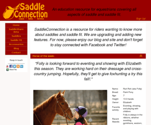 saddleconnection.com: Saddle Connection
SaddleConnection offers a revolutionary approach for riders wanting an affordable, top quality saddle with the assurance of continued fit to the horse. A properly fit, quality saddle optimizes performance and provides safe and secure support. SaddleConnection offers saddles for lease via our SaddleShare program, fits and flocks saddles, and offers saddle accessories and used saddles for sale.