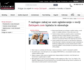 zauspeh.com: Revija ZaUspeh - Creatoor d.o.o.
Največja slovenska revija za uspešne ZaUspeh.com