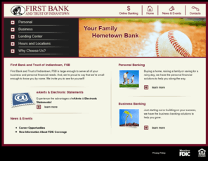 firstbankandtrustofindiantown.net: First Bank and Trust of Indiantown,FSB
First Bank and Trust of Indiantown,FSB, is large enough to serve all of your business and personal financial needs. And, we're proud to say that we're small enough to know you by name! We invite you to see for yourself.