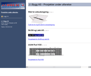 jibygg-prosjekter.com: Prosjekter under utførelse
Fremsiden med link til prosjekter