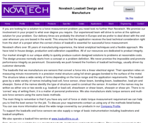 novatechloadcells.co.uk: Novatech Measurements Loadcell Design and Manufacture
Novatech is a loadcell designer and manufacturer, supplier of loadcell instrumentation.