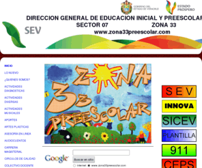 zona33preescolar.com: educacion preescolar,situaciones didacticas,niños - Educacion preescolar zona 33
Página que agrupa materiales para educadoras y demas profesionales en educacion preescolar