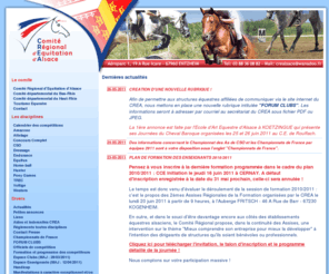 crealsace.com: Comité régional d'équitation d'Alsace.
Comité régional d'équitation d'Alsace.