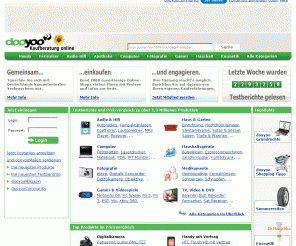 dooyoo.de: Test und Preisvergleich bei dooyoo
Bei dooyoo finden Sie unabhängige Testberichte und Produkte im Preisvergleich.