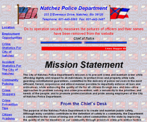 natchezpd.org: Natchez Police Department
Official web page of the Natchez Police Department