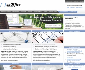 onoffice.de: Immobilien Software - Die online Makler Software onOffice
Die online CRM Immobilien Software onOffice smart zur Verwaltung Ihrer Objekt- und Kontaktdaten, sowie eMails und Termine. Jetzt kostenlos testen!