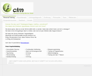 ctm-online.com: Personaltrainer, Personal Trainer, Personaltraining, Personal Training, Personaltrainerin, Personal Trainerin, Personalcoach, Personal Coach, Leistungsdiagnostik, Ernhrungsberatung, mobile Massage, Physiotherapie, Mnchen
Personalcoach oder Personaltrainer fr Ihr ganz persnliches Personaltraining in Mnchen inklusive einer professionellen Ernhrungsberatung - c-t-m-online.de.